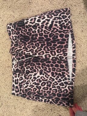 Pacsun cheetah denim miniskirt